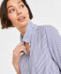 Фото #3 товара Women's Button-Front Crepe Shirt, Created for Macy's