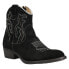 Фото #2 товара Dingo Daisy Mae Embroidery Round Toe Zippered Cowboy Booties Womens Black Casual