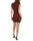 Herve Leger Ottoman Cut Out Mini Dress Women's Brown L