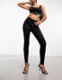 Фото #2 товара Amy Lynn Elvis exclusive to ASOS disco stretch trousers in black