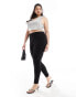 Фото #2 товара Only Curve high waisted skinny trousers in black