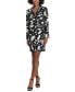 Фото #1 товара Petite Printed Point-Collar Faux-Wrap Dress