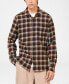 ფოტო #1 პროდუქტის Men's Brushed Ombre Plaid Shirt