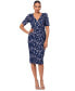 ფოტო #1 პროდუქტის Women's V-Neck Short-Sleeve Lace Midi Dress