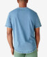 Men's Jersey Short Sleeves Henley T-shirt, Indigo