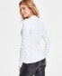 Фото #2 товара Women's Detail Ribbed Mock Neck Sweater, Created for Macy's