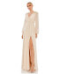 ფოტო #1 პროდუქტის Women's Ieena Embellished Shoulder Blouson Sleeve Evening Gown