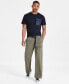 ფოტო #3 პროდუქტის Men's Regular Fit Belted Pants