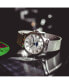 ფოტო #9 პროდუქტის Men's Swiss Automatic Maestro Moonphase Stainless Steel Mesh Bracelet Watch 40mm