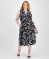 ფოტო #1 პროდუქტის Plus Size Jenna Drawstring Maxi Dress