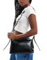 Stradivarius studded detail shoulder bag in black - фото #1