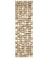 Фото #3 товара 'Textured 2' Metallic Handed Painted Rugged Wooden Blocks Wall Sculpture - 72" x 22"