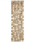 Фото #3 товара 'Textured 2' Metallic Handed Painted Rugged Wooden Blocks Wall Sculpture - 72" x 22"