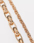 Фото #2 товара ASOS DESIGN 2 pack chain necklace set in gold tone