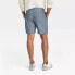 Фото #2 товара Goodfellow Men's Chambray Blue Cotton 7" Inseam Flat Front Chino Shorts Size 42