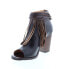 Фото #7 товара Bed Stu Olivia F386008 Womens Brown Leather Zipper Strap Heels Shoes