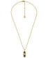 Фото #4 товара 14K Gold Plated Tiger's Eye Dog Tag Necklace