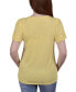 ფოტო #3 პროდუქტის Women's Short Eyelet-Cut-out Sleeve Scoop Neck Top