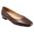 Trotters Honor T2057-273 Womens Brown Wide Leather Ballet Flats Shoes 6