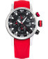 ფოტო #1 პროდუქტის Men's Speedboat Red Silicone Performance Timepiece Watch 46mm