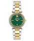 ფოტო #1 პროდუქტის Women's Swiss Two-Tone Stainless Steel Bracelet Watch 35mm