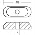 Фото #2 товара TECNOSEAL 2-5HP 2T Small Zinc Plate Anode