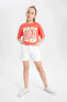 Kız Çocuk T-shirt Açık Kırmızı B5099a8/rd64
