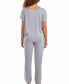 ფოტო #2 პროდუქტის Women's Jewel Cozy Modal Ultra Soft Sleep Pajama Pant Set
