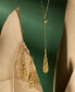 ფოტო #5 პროდუქტის Lattice Teardrop 18" Lariat Necklace in 10k Gold