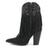 Фото #3 товара Dingo Crazy Train Fringe Embroidery Pointed Toe Cowboy Booties Womens Black Casu