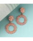 Women's Gold Textured Circular Drop Earrings