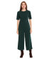 Фото #1 товара Women's Tab-Waist Cropped Jumpsuit