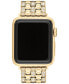 ფოტო #1 პროდუქტის Women's Gold-Tone Stainless Steel with Crystals Apple Watch Strap 38mm, 40mm, 41mm