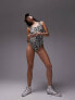 Фото #4 товара Topshop leopard print scoop back swimsuit with ring trims in multi