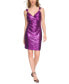 Фото #1 товара Women's Sequined V-Neck O-Ring-Strap Dress