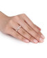 ფოტო #2 პროდუქტის Morganite (3/4 ct. t.w.) and White Topaz (1/6 ct. t.w.) Rose Gold Plated Silver, Oval Heart Ring