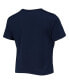 ფოტო #2 პროდუქტის Women's Navy Distressed Penn State Nittany Lions Core Laurels Cropped T-shirt