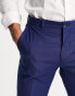 Jack & Jones Premium slim fit suit trousers in bright blue Средневековый Синий, W30 - фото #2