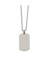 Brushed Rounded Edge 2mm Dog Tag Ball Chain Necklace