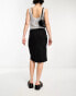 Фото #3 товара Cotton On lace trim slip skirt in black