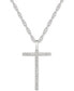 ფოტო #3 პროდუქტის Diamond Initial 18" Pendant Necklace (1/6 to 1/3 ct. t.w.) in 14k White Gold