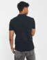 AllSaints Brace brushed cotton polo in jet black