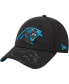 Фото #1 товара Men's Black Carolina Panthers Top Visor 9FORTY Adjustable Hat