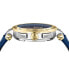 Men's Swiss Chronograph Aion Blue Leather Strap Watch 45mm