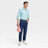 Men's Performance Dress Long Sleeve Button-Down Shirt - Goodfellow & Co Aqua