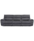 Фото #3 товара Hutchenson 3-Pc. Fabric Sectional with 2 Power Recliners and Power Headrests