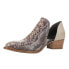 Фото #6 товара Diba True Shy Town Snake Cowboy Round Toe Booties Womens Beige Casual Boots 5465