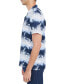 ფოტო #3 პროდუქტის Men's Slim fit Non-Iron Striped Leaf Print Performance Stretch Camp Shirt