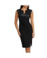 Фото #1 товара Women's Stretch Crepe Dress with a Pleated Waist Detail