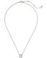 ფოტო #1 პროდუქტის Gold-Tone Square Glitter Stone Mini Pendant Necklace, 17" + 3" extender